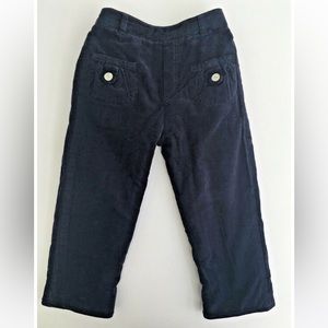 *LIKE NEW* Tartine et Chocolat Pants Navy Cotton Corduroy Reversible Green 2T